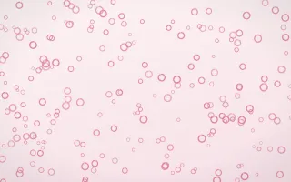 Rosewater Rings Dense III — light pink and white playful background, variation III