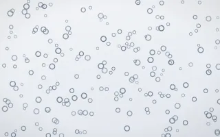 Slate Mist Rings Dense III — light blue and white playful background, variation III