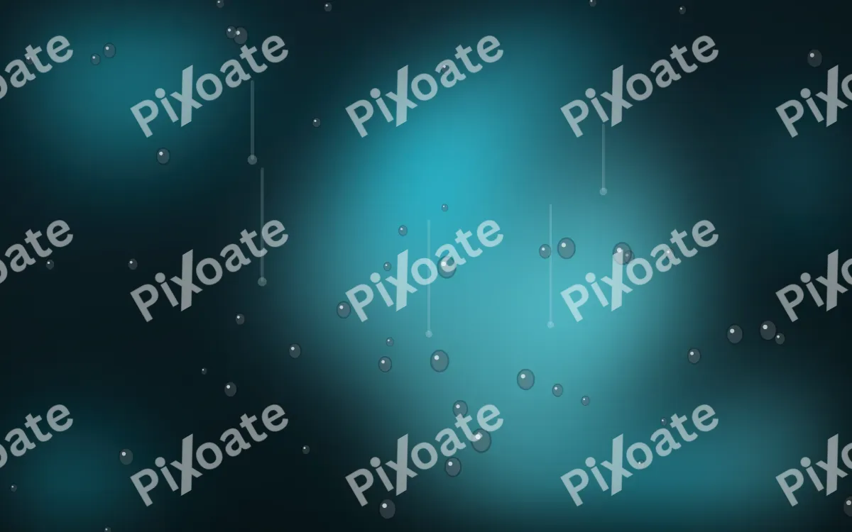 Cyan Drizzle — dark black and teal rain background