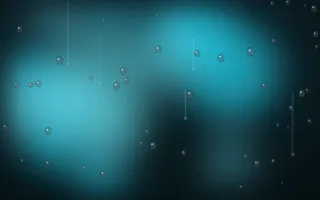 Cyan Drizzle II — dark black and teal rain background, variation II