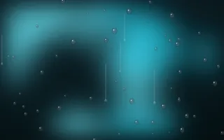 Cyan Drizzle III — dark black and teal rain background, variation III