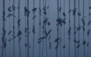 Blue Hour Rainforest III — dark blue rainforest background, variation III