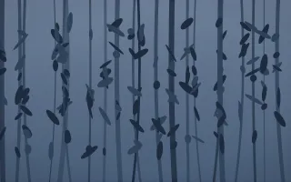 Blue Hour Rainforest IV — dark blue rainforest background, variation IV