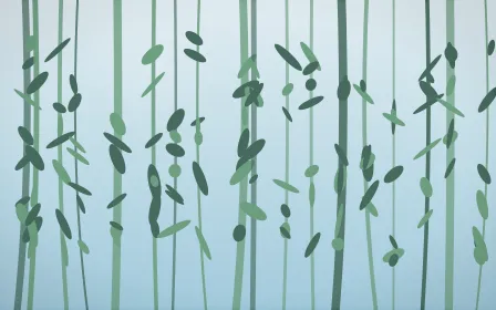 Clear Day Rainforest — light blue and green rainforest background