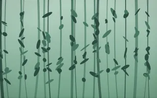 Emerald Mist Rainforest II — dark green rainforest background, variation II