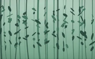 Emerald Mist Rainforest III — dark green rainforest background, variation III