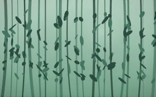 Emerald Mist Rainforest IV — dark green rainforest background, variation IV