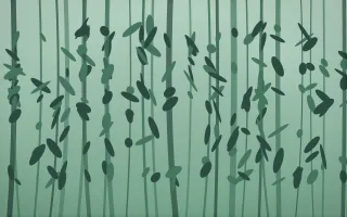 Emerald Mist Rainforest VIII — dark green rainforest background, variation VIII