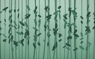 Emerald Mist Rainforest X — dark green rainforest background, variation X