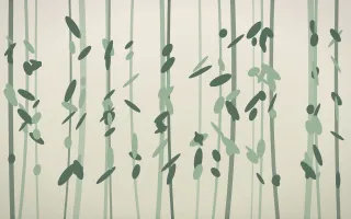 First Light Rainforest II — light beige and green rainforest background, variation II