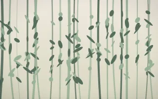 First Light Rainforest III — light beige and green rainforest background, variation III