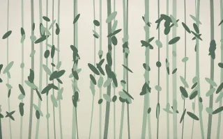 First Light Rainforest IX — light beige and green rainforest background, variation IX