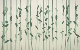 First Light Rainforest VI — light beige and green rainforest background, variation VI