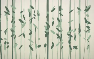 First Light Rainforest VII — light beige and green rainforest background, variation VII