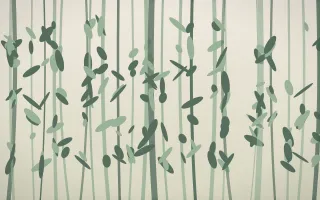 First Light Rainforest VIII — light beige and green rainforest background, variation VIII