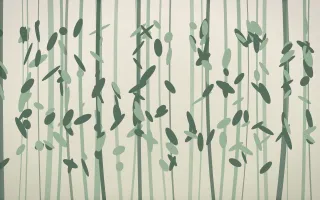 First Light Rainforest XI — light beige and green rainforest background, variation XI