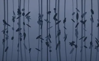 Moonlight Rainforest III — dark blue rainforest background, variation III