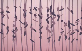 Rose Dusk Rainforest VII — colourful red, pink and purple rainforest background, variation VII