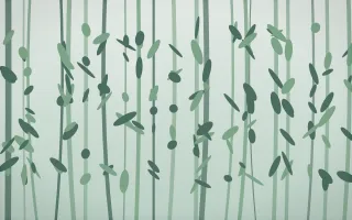 Spring Rain Rainforest IV — light white and green rainforest background, variation IV