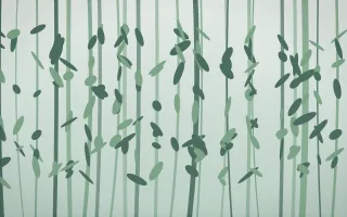 Spring Rain Rainforest VI — light white and green rainforest background, variation VI