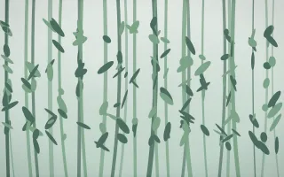 Spring Rain Rainforest VII — light white and green rainforest background, variation VII