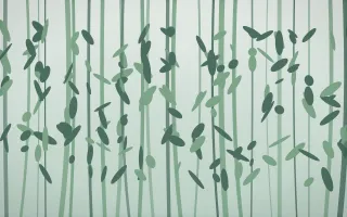 Spring Rain Rainforest VIII — light white and green rainforest background, variation VIII