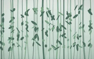 Spring Rain Rainforest X — light white and green rainforest background, variation X
