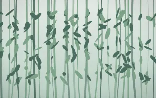 Spring Rain Rainforest XI — light white and green rainforest background, variation XI