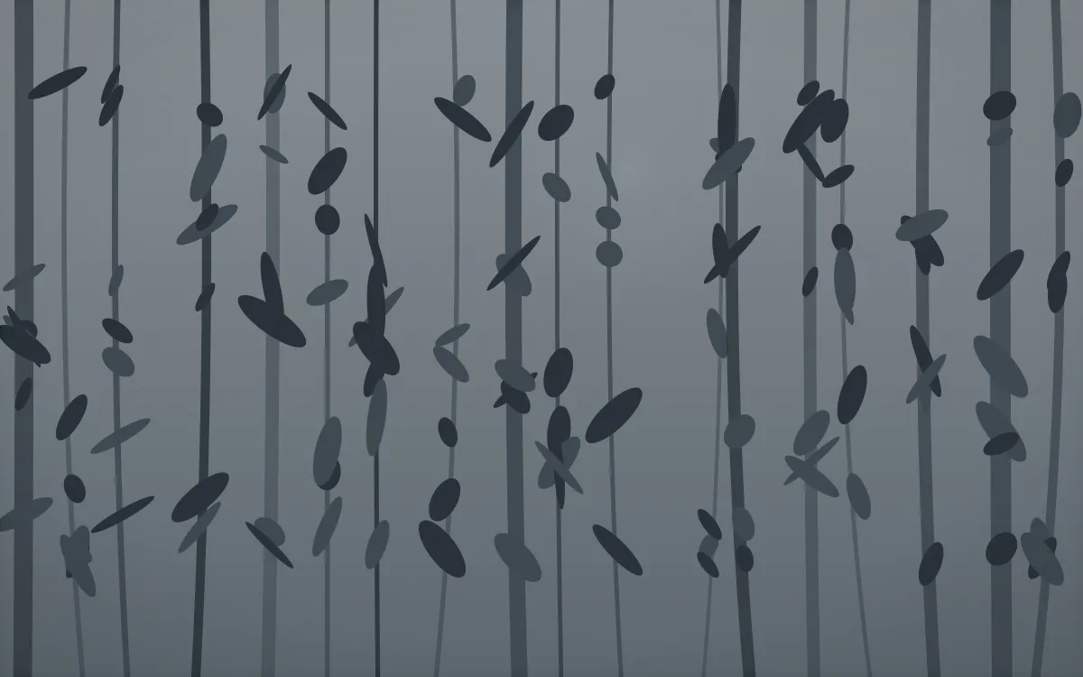Storm Light Rainforest — dark grey and blue rainforest background