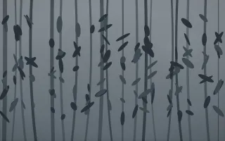 Storm Light Rainforest II — dark grey and blue rainforest background, variation II
