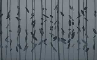 Storm Light Rainforest III — dark grey and blue rainforest background, variation III