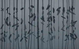Storm Light Rainforest IX — dark grey and blue rainforest background, variation IX