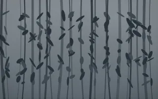 Storm Light Rainforest V — dark grey and blue rainforest background, variation V