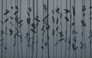 Storm Light Rainforest VI — dark grey and blue rainforest background, variation VI
