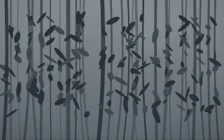 Storm Light Rainforest XI — dark grey and blue rainforest background, variation XI