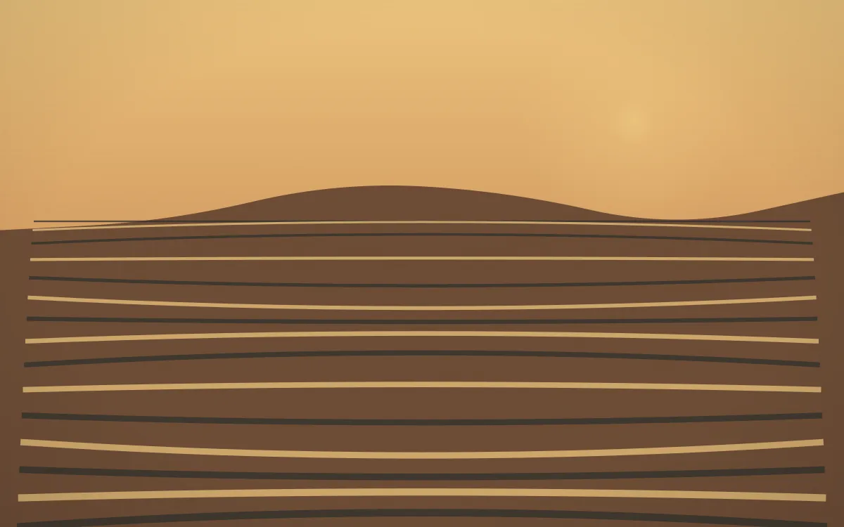 Autumn Glow Rice Terrace — colourful orange, brown and grey rice terrace background