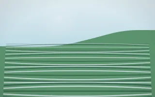 Clear Day Rice Terrace XI — light blue and green rice terrace background, variation XI