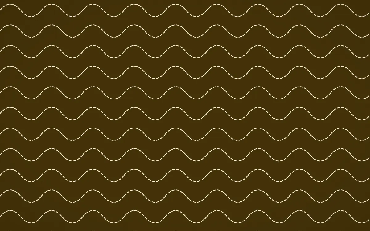 Accra Gold Stitch Waves — dark brown and beige sashiko background