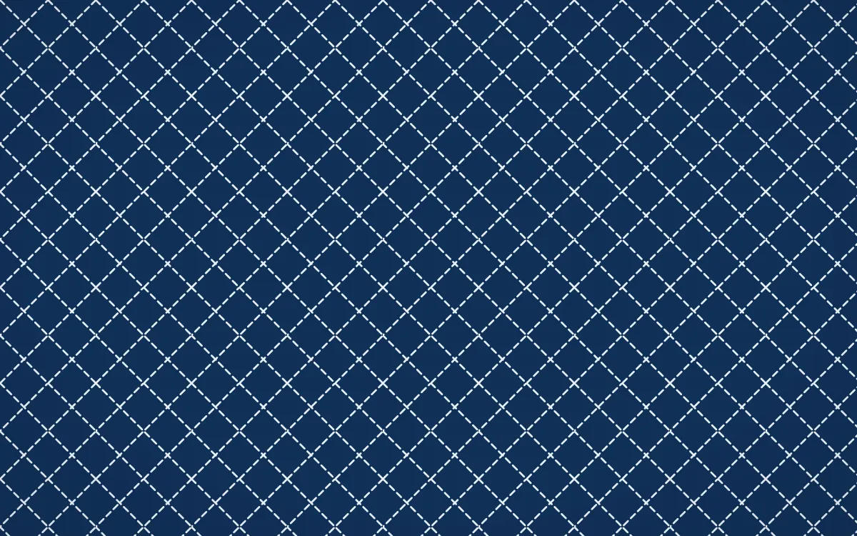 Aegean Noon Stitch Diamonds — dark blue and white sashiko background