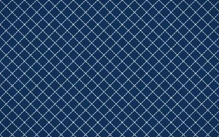 Aegean Noon Stitch Diamonds — dark blue and white sashiko background