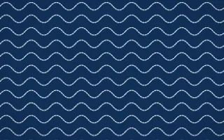 Aegean Noon Stitch Waves — dark blue and white sashiko background