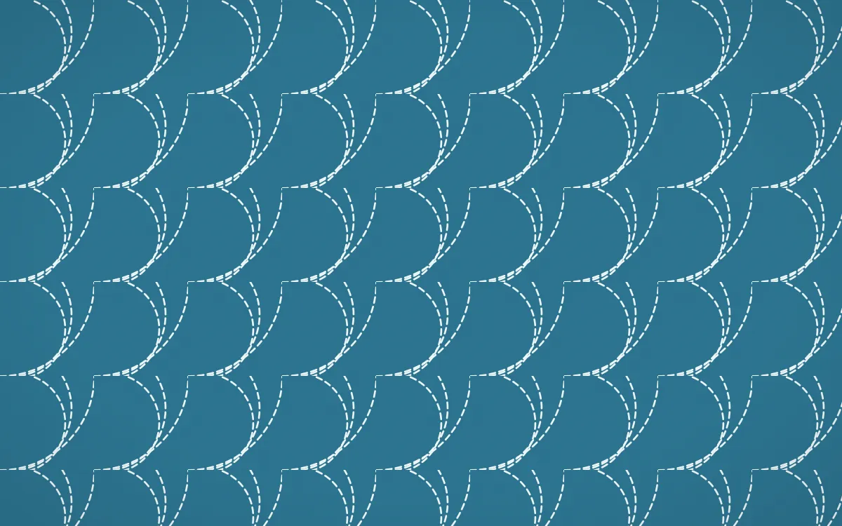 Algarve Sea Stitch Fans — dark blue and white sashiko background