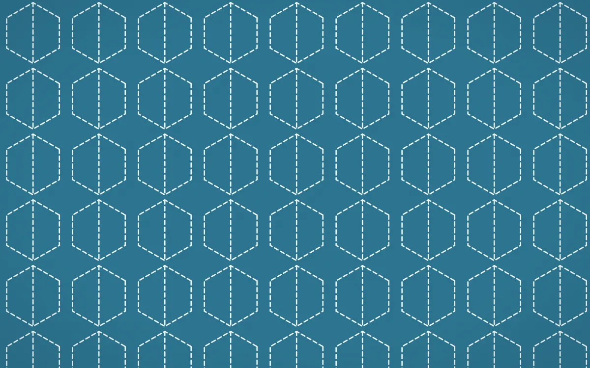 Algarve Sea Stitch Hexagons — dark blue and white sashiko background