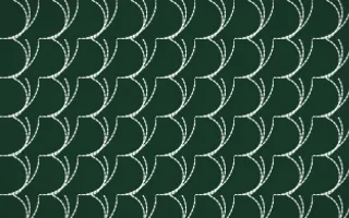 Alhambra Jade Stitch Fans — dark green and white sashiko background
