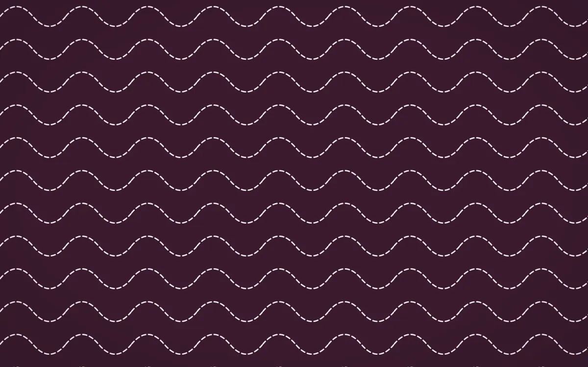 Andes Berry Stitch Waves — dark pink and white sashiko background