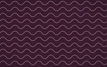 Andes Berry Stitch Waves — dark pink and white sashiko background