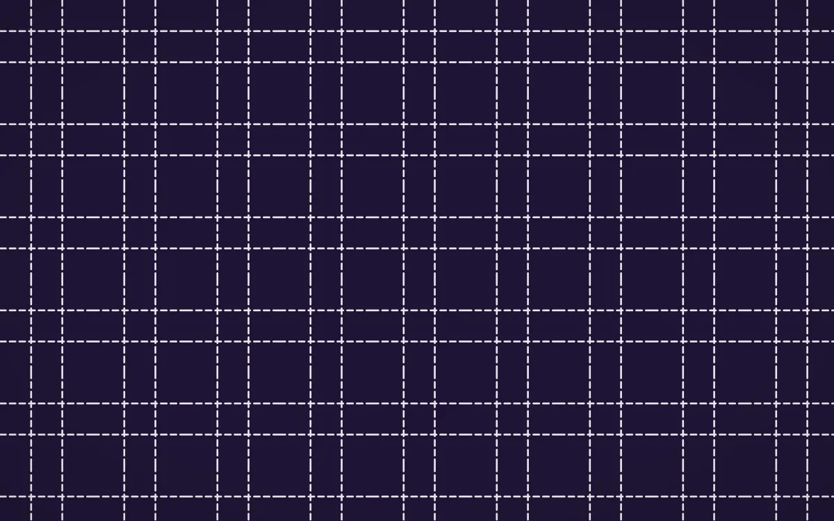 Arabian Night Stitch Grid — dark purple and white sashiko background