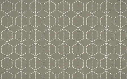 Athens Marble Stitch Hexagons — colourful yellow and white sashiko background