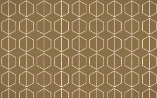 Atlas Sand Stitch Hexagons — colourful orange and beige sashiko background