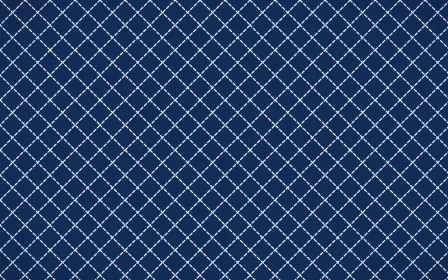 Bahia Blue Stitch Diamonds — dark blue and white sashiko background